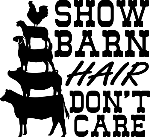 (s003-12-C) Show Barn Hair Don't Care