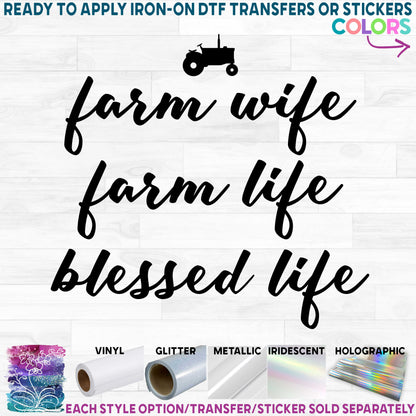 (s003-15B) Farm Wife Farm Life Blessed Life