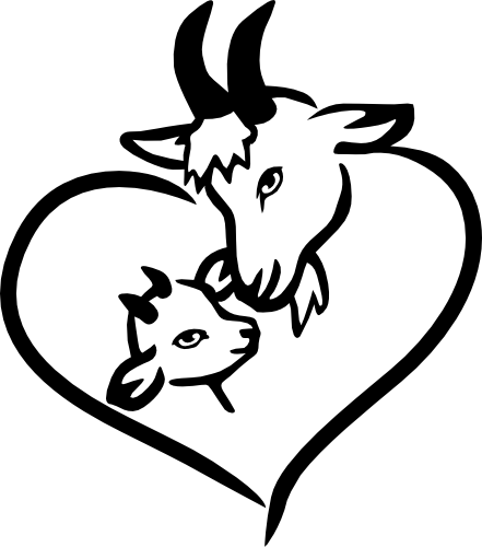 (003-03-H) Goat Love Heart Mommy Baby Kid