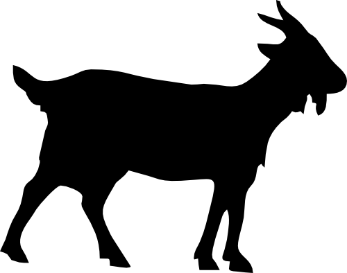 (003-03-D) Goat Silhouette