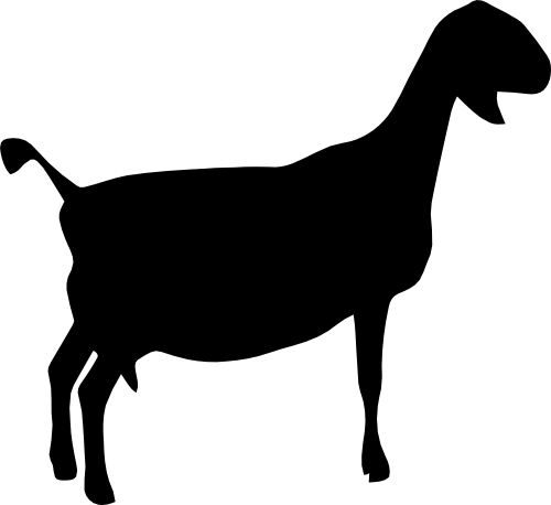 (s003-03-F) Goat Silhouette