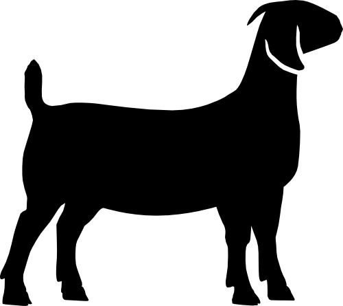 (003-03-G) Goat Silhouette