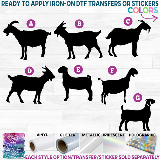 (s003-03) Goats Goat Printed Heat Transfer or Sticker