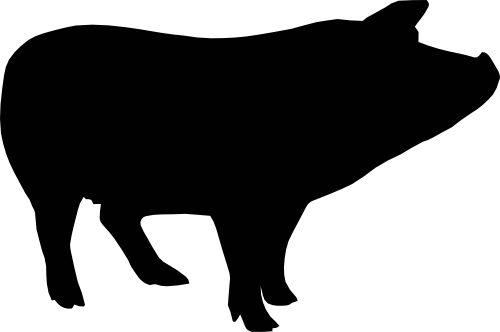 (003-04-A) Pig Silhouette