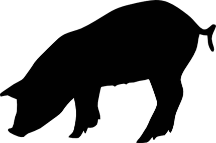 (003-04-B) Pig Silhouette