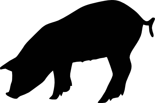 (003-04-B) Pig Silhouette