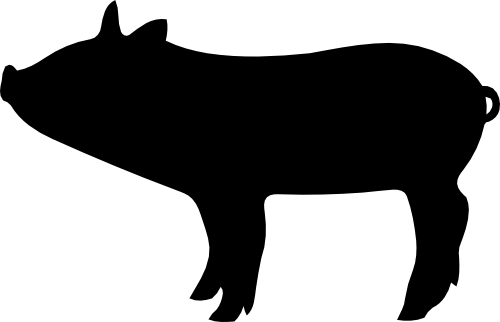(s003-04-C) Pig Silhouette
