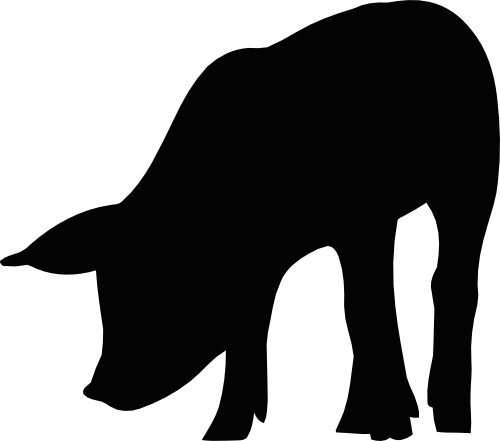 (003-04-E) Pig Silhouette