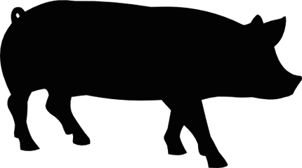 (003-04-F) Pig Silhouette