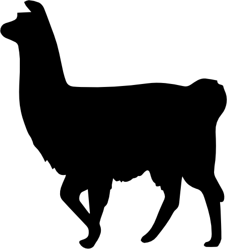 (003-05-B) Llama Silhouette