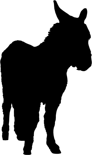 (003-05-C) Donkey Silhouette