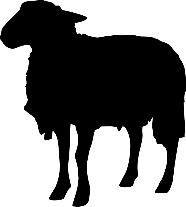 (003-05-D) Sheep Silhouette