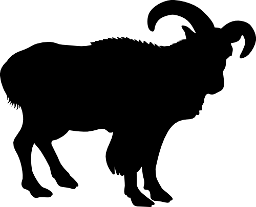 (s003-05-E) Goat Silhouette