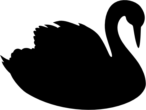 (s003-05-K) Swan Silhouette