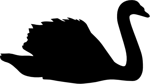 (s003-05-L) Swan Silhouette
