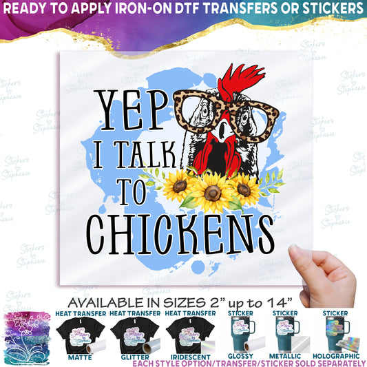 (s003-17C) Yep I Talk to Chickens