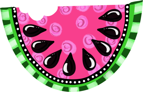 (s004-1-1G) Pink Half Watermelon