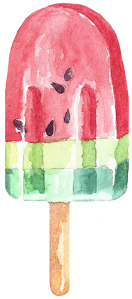 (s004-1-1O) Red Watermelon Popcicle