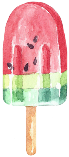 (s004-1-1O) Red Watermelon Popcicle