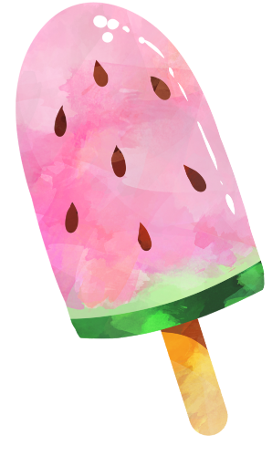 (s004-1-1R) Pink Watermelon Popcicle