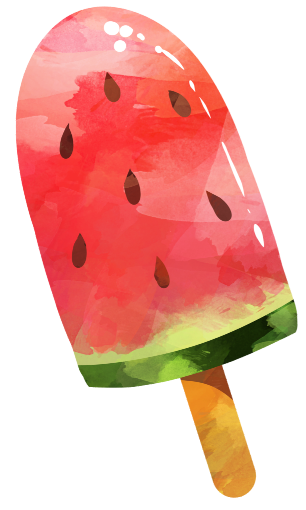 (s004-1-1Y) Red Watermelon Popcicle