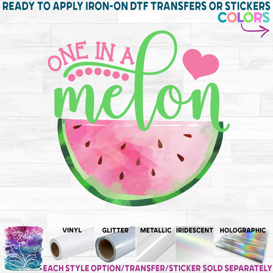 (s004-2B) Pink Watermelon One in a Melon Family Custom Text