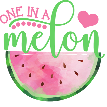 (s004-2B) Pink Watermelon One in a Melon Family Custom Text