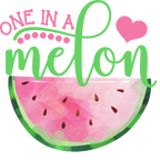 (s004-2B) Pink Watermelon One in a Melon Family Custom Text