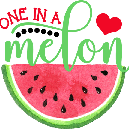 (s004-2A) Red Watermelon One in a Melon Family Custom Text