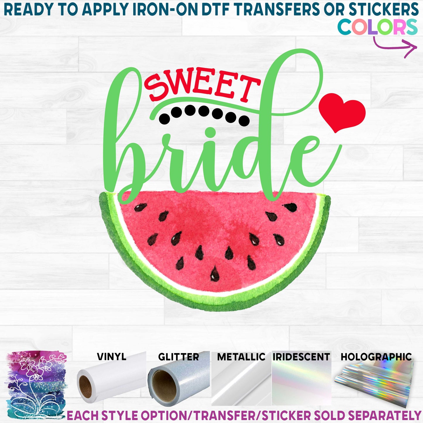 (s004-2A) Sweet Bride Bride's Sweeties Bride's Besties Red Watermelon