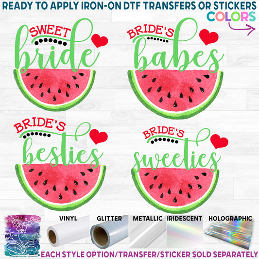 (s004-2A) Sweet Bride Bride's Sweeties Bride's Besties Red Watermelon