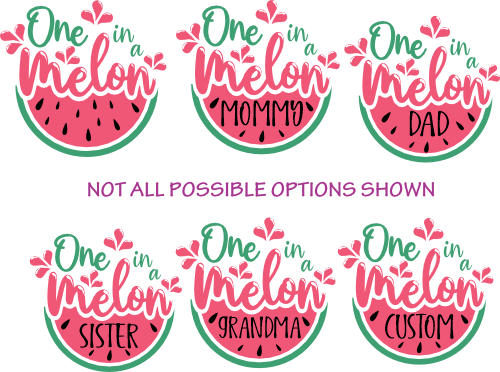 (s004-2C) Pink Watermelon One in a Melon Family Custom Collection