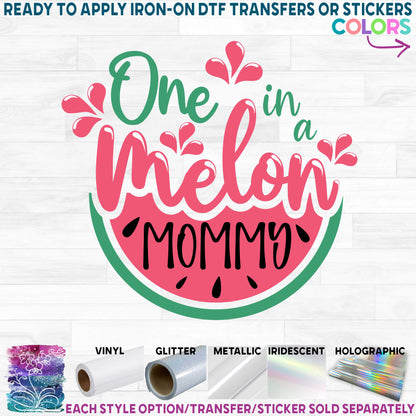 (s004-2C) Pink Watermelon One in a Melon Family Custom Text