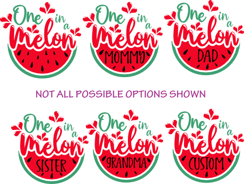 (s004-2D) Red Watermelon One in a Melon Family Custom Collection