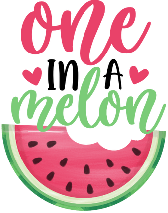(s004-2E) Red Watermelon One in a Melon, Sweet One Family Custom Text