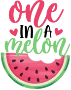 (s004-2E) Red Watermelon One in a Melon, Sweet One Family Custom Text