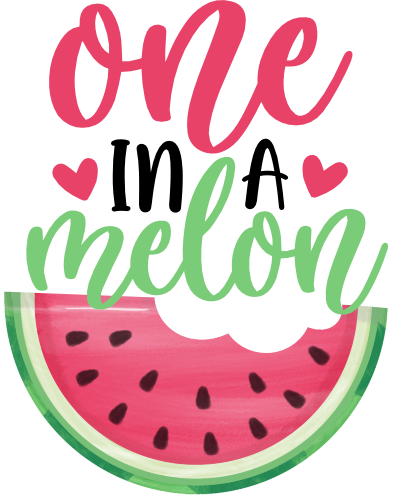(s004-2E) Red Watermelon One in a Melon, Sweet One Family Custom Text