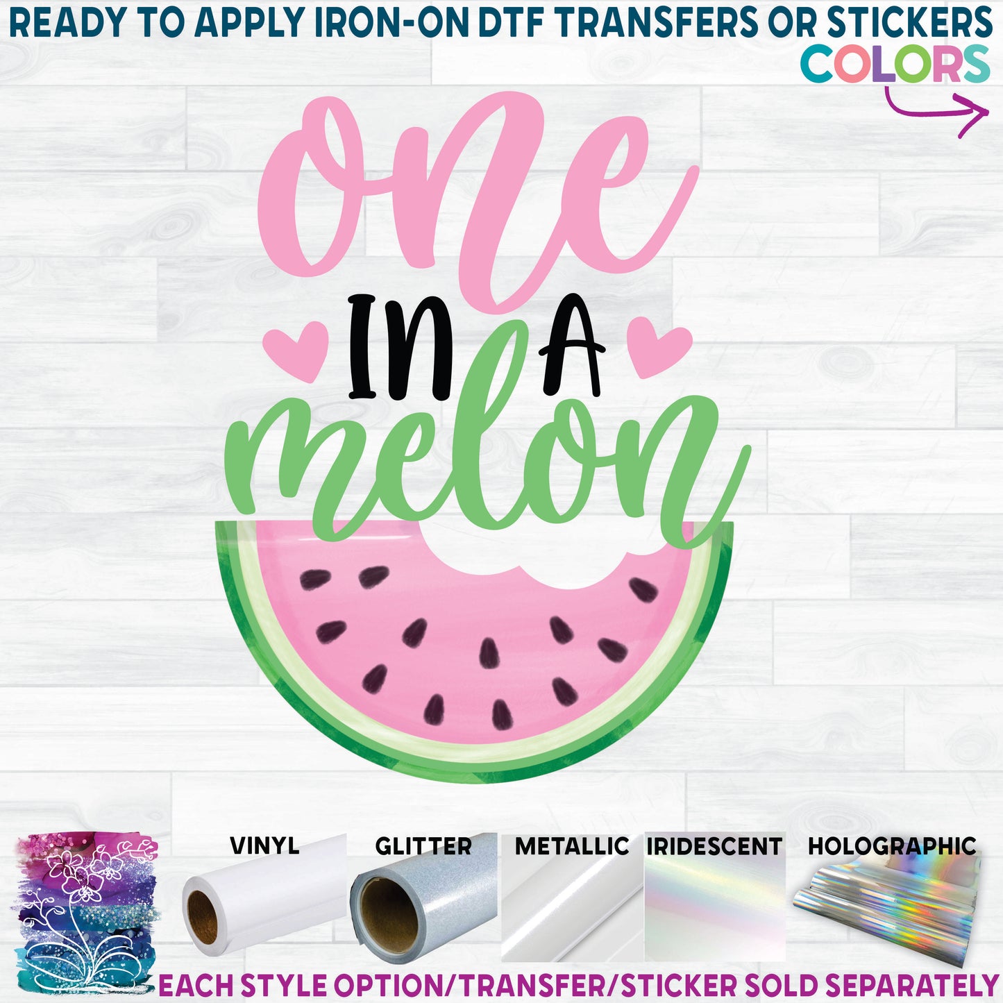 (s004-2G) Pink Watermelon One in a Melon, Sweet One, Two Sweet, Family Custom Text