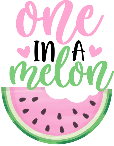 (s004-2G) Pink Watermelon One in a Melon, Sweet One Family Custom Text