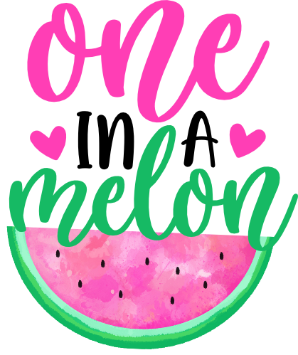 (s004-2F) Pink Watermelon One in a Melon, Sweet OneFamily Custom Text