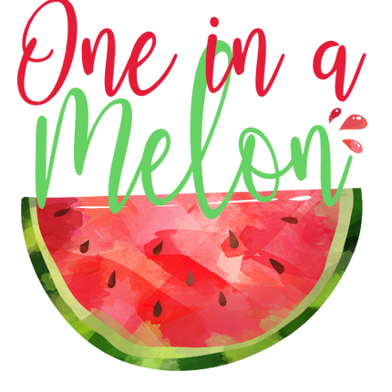 (s004-2H) Red Watermelon One in a Melon Family Custom Text