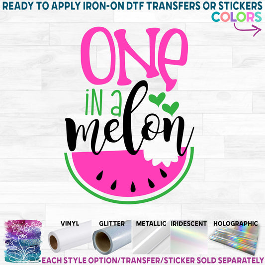 (s004-2K) Pink Watermelon One in a Melon Family Custom Text