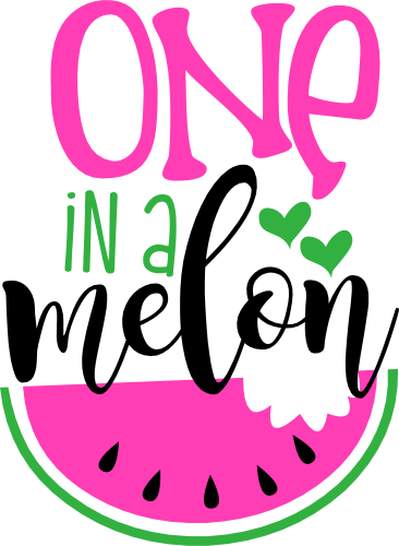 (s004-2K) Pink Watermelon One in a Melon Family Custom Text