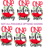 (s004-2J) Red Watermelon One in a Melon Family Custom Text