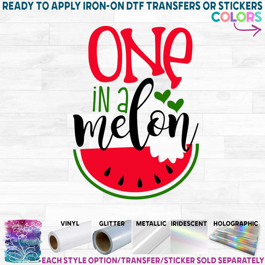 (s004-2J) Red Watermelon One in a Melon Family Custom Text