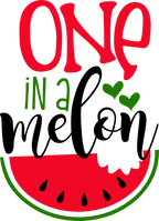(s004-2J) Red Watermelon One in a Melon Family Custom Text