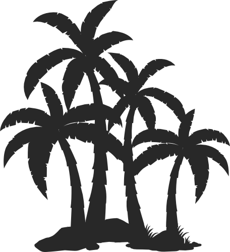 (040-01-C) Palm Tree Trees Tropical