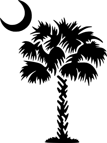 (040-01-D) Saw Palmetto Palm Tree Crecent Moon