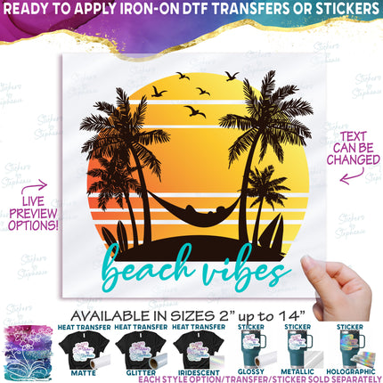 (040-02-D) Palm Tree Retro Sunset