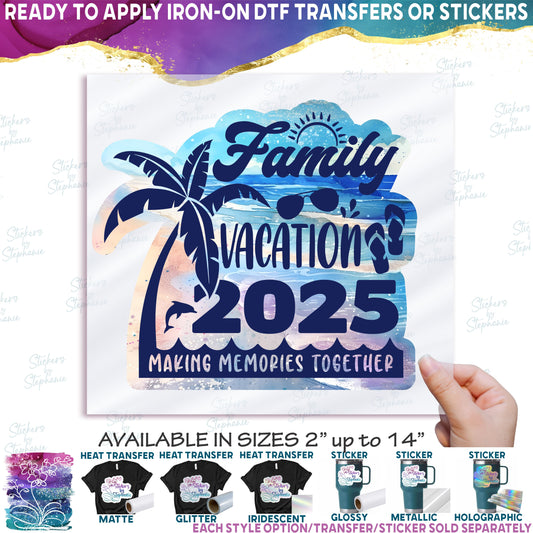 (s040-2H1) 2025 Palm Tree Family Vacation Beach